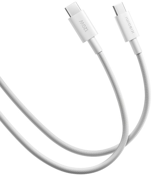 Dátový a nabíjací kábel USB-C - USB-C Xiaomi, 120W, 2m, biely BHR087AGL