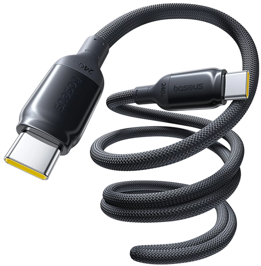 Dátový a nabíjací kábel USB-C - USB-C Baseus PicoGo II, 240W, 1m, čierny E0423300