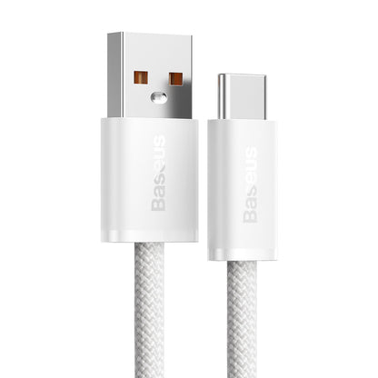 Dátový a nabíjací kábel USB-A - USB-C Baseus Dynamic Series, 100W, 1m, Biela CALD000602