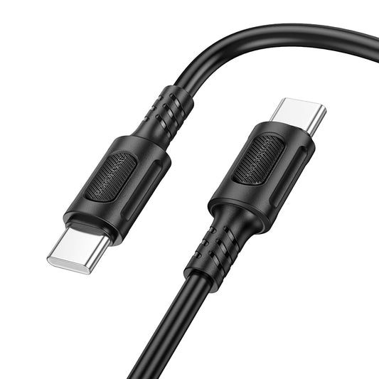 Dátový a nabíjací kábel USB-C - USB-C Borofone BX111 Feliz, 60W, 1m, čierny