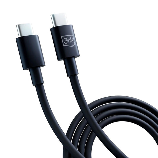 Dátový a nabíjací kábel USB-C - USB-C 3MK Hyper, 100W, 1.2m, čierny