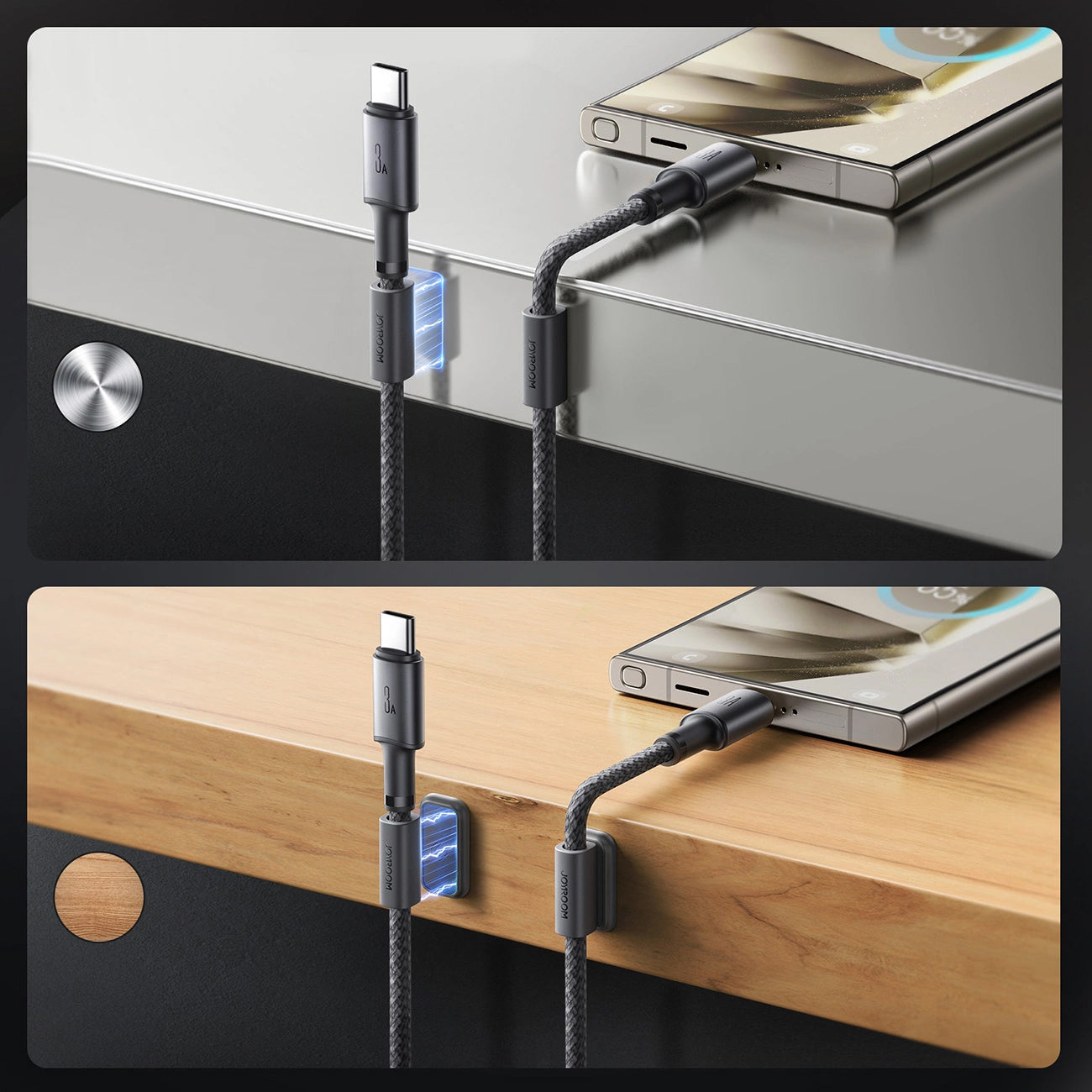 Dátový a nabíjací kábel USB-A - USB-C Joyroom S-A50, 60W, 1.2m, Sivý