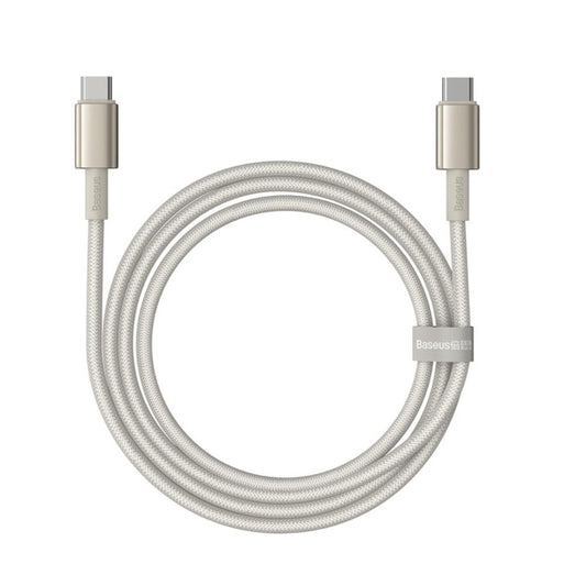 Dátový a nabíjací kábel USB-C - USB-C Baseus Tungsten Gold, 100W, 2m, Zlatý P10319800G21-01