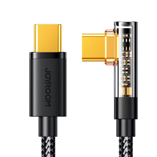 Dátový a nabíjací kábel USB-C - USB-C Joyroom S-CC100A6 Angled, 100W, 1.2m, čierny