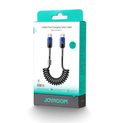 Dátový a nabíjací kábel USB-C - USB-C Joyroom S-A43 Crystal, 60W, 1.5m, čierny