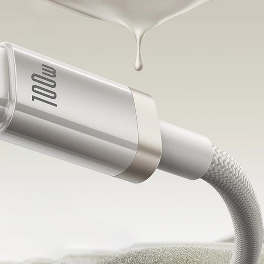 Dátový a nabíjací kábel USB-A - USB-C Baseus Titanium, 100W, 2m, Strieborný P10378102G21-02