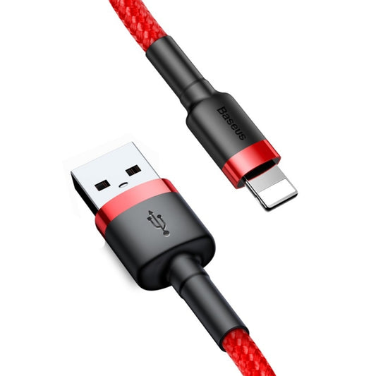 Dátový a nabíjací kábel USB-A - Lightning Baseus Cafule, 18W, 3m, Červený CALKLF-R09