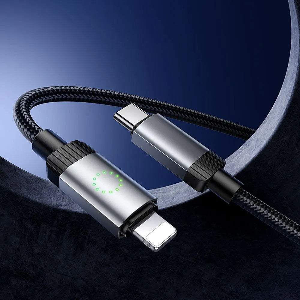 Dátový a nabíjací kábel USB-C - Lightning HOCO X117, 27W, 1m, čierny