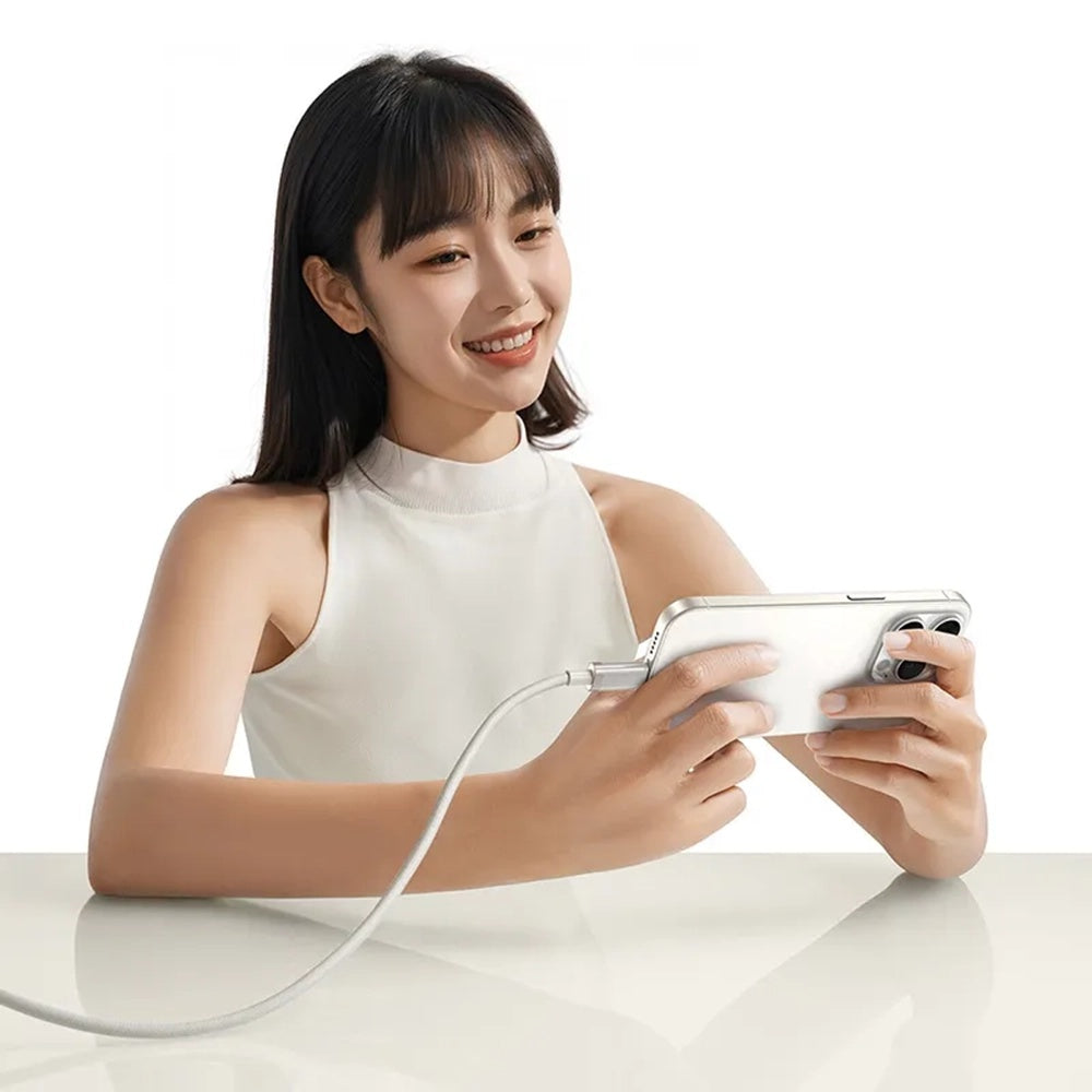 Dátový a nabíjací kábel USB-C - USB-C Baseus Titanium, 100W, 1m, Strieborný P10378100G21-00