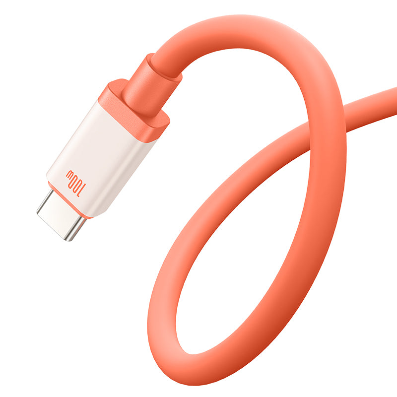 Dátový a nabíjací kábel USB-A - USB-C Baseus Zero Degree Series, 100W, 2m, Červený