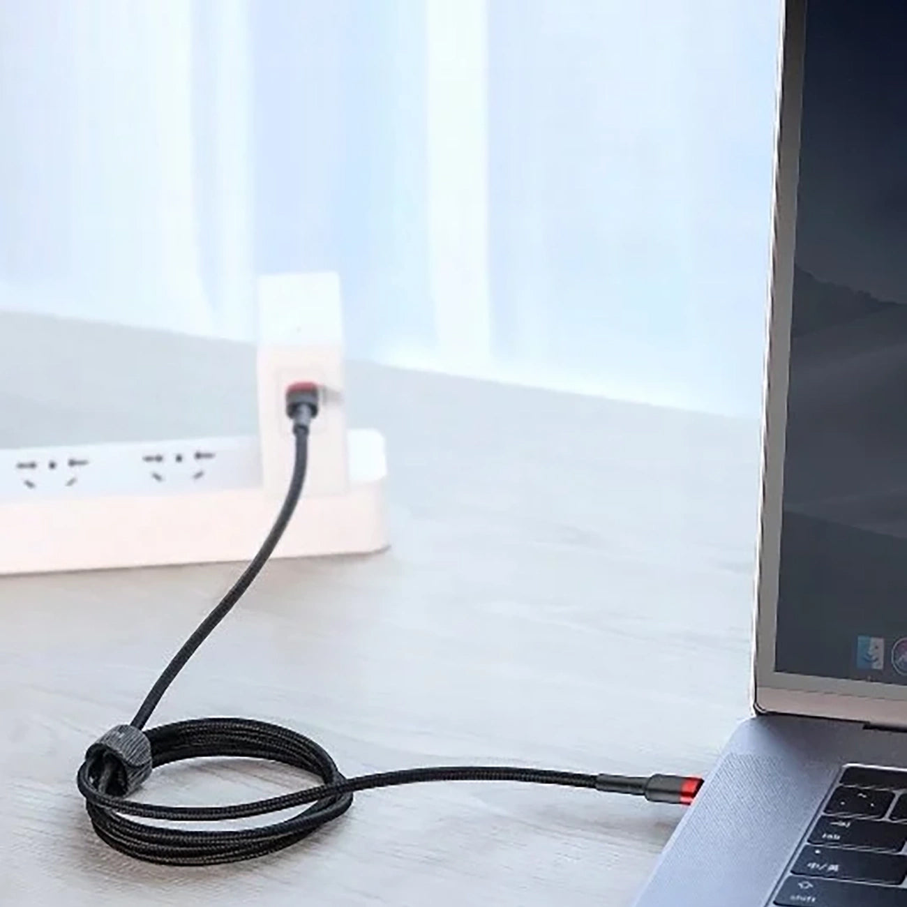 Dátový a nabíjací kábel USB-C - USB-C Baseus Cafule, 100W, 2m, Sivý CATKLF-BLG1