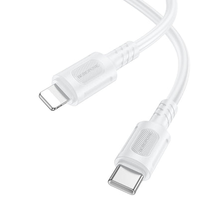 Dátový a nabíjací kábel USB-C - Lightning Borofone BX111 Feliz, 27W, 1m, Biela