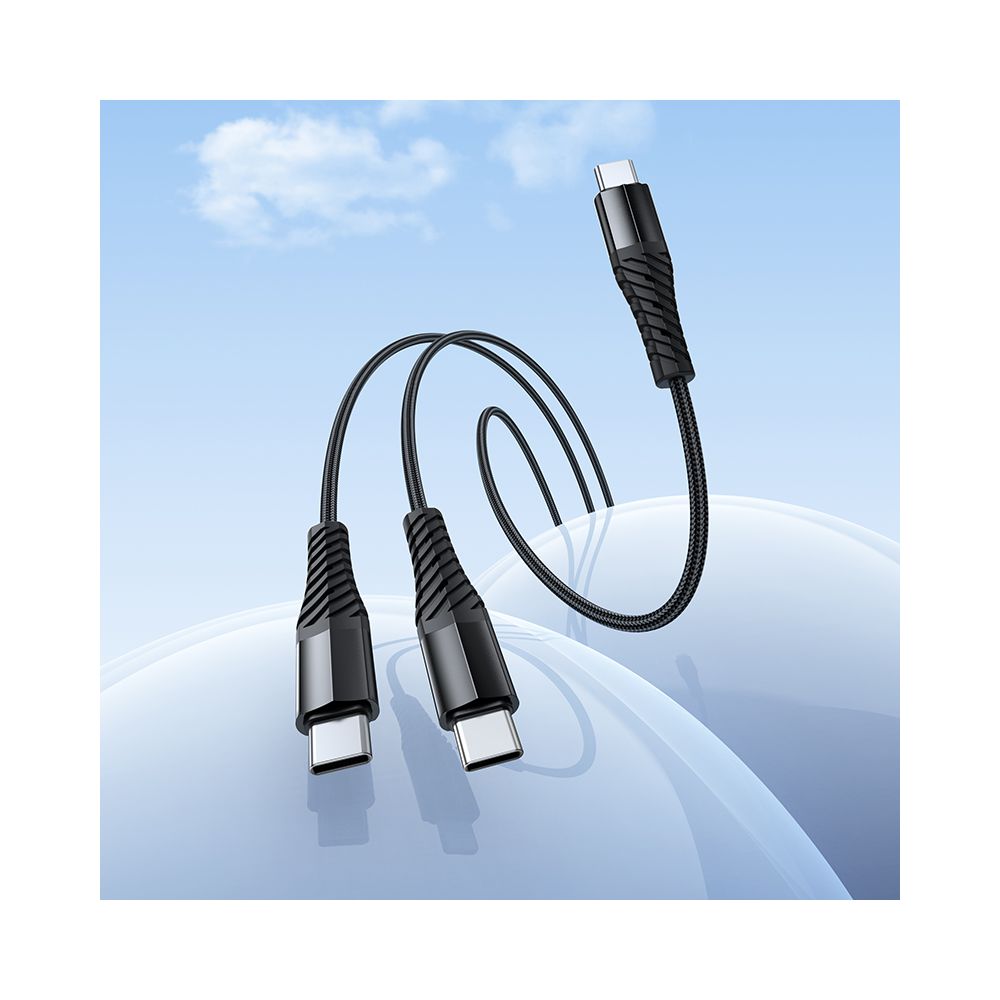 USB-C nabíjací kábel - 2 x USB-C HOCO X123, 10W, 1m, čierny