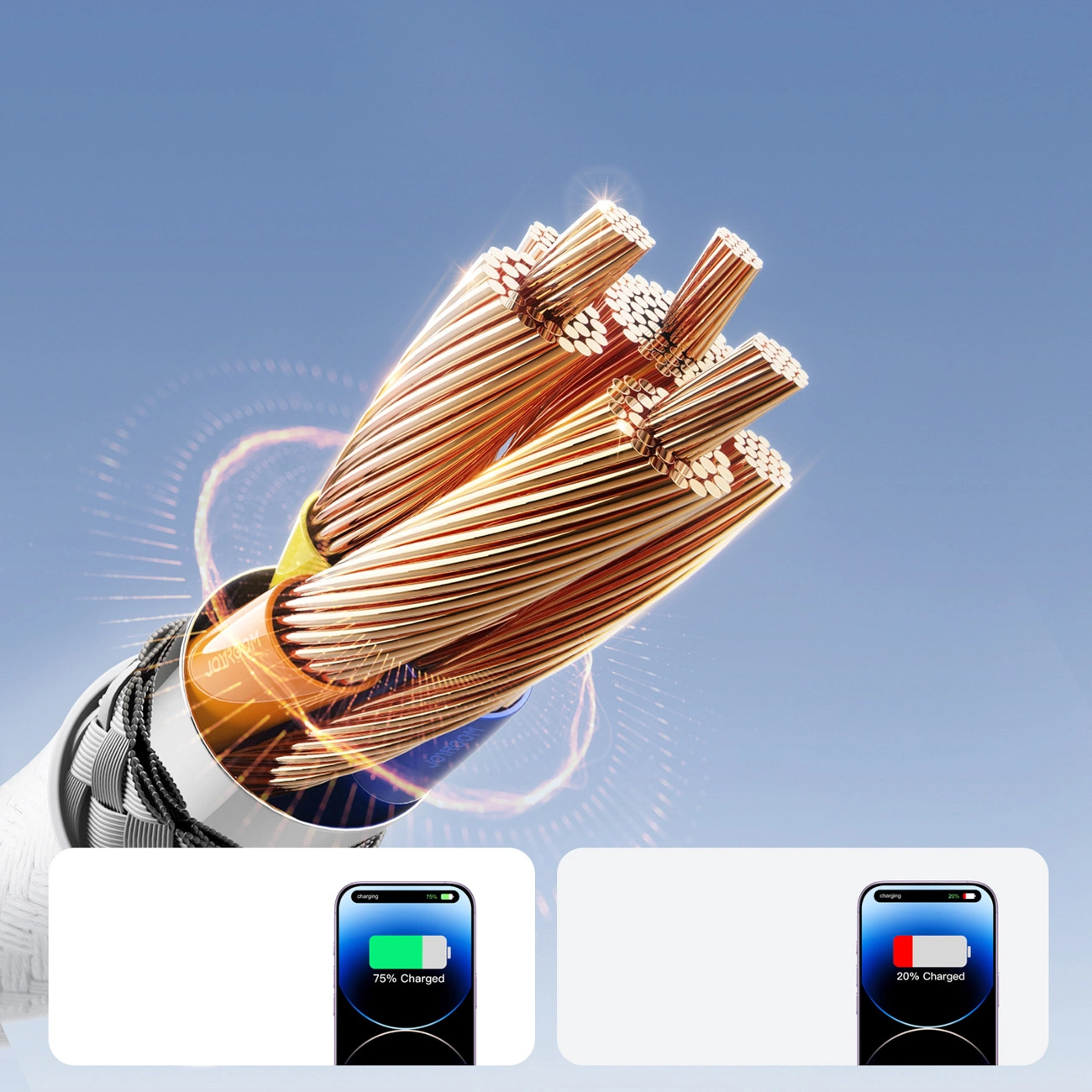 USB-A to Lightning Data and Charging Cable Joyroom S-A28 Flash, 18W, 1m, White