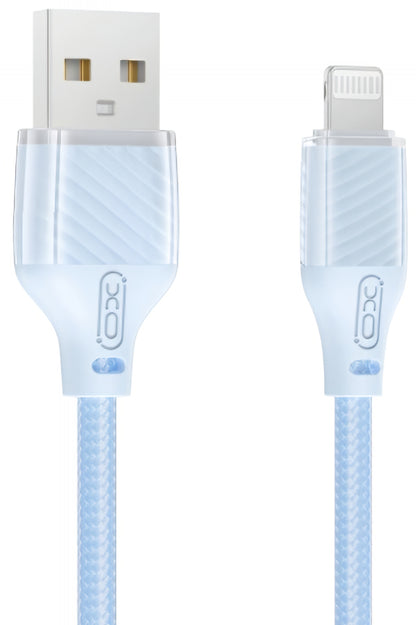 Dátový a nabíjací kábel USB-A - Lightning XO Design NB291, 18W, 1m, Modrý