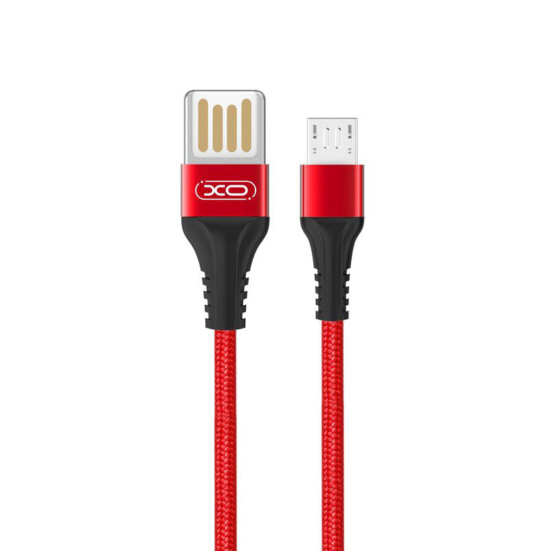 Dátový a nabíjací kábel USB-A - microUSB XO Design NB118, 18W, 1m, Červený