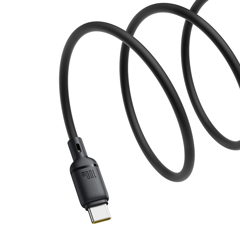 Dátový a nabíjací kábel USB-A - USB-C Baseus Silky, 100W, 1m, čierny P10377703113-00