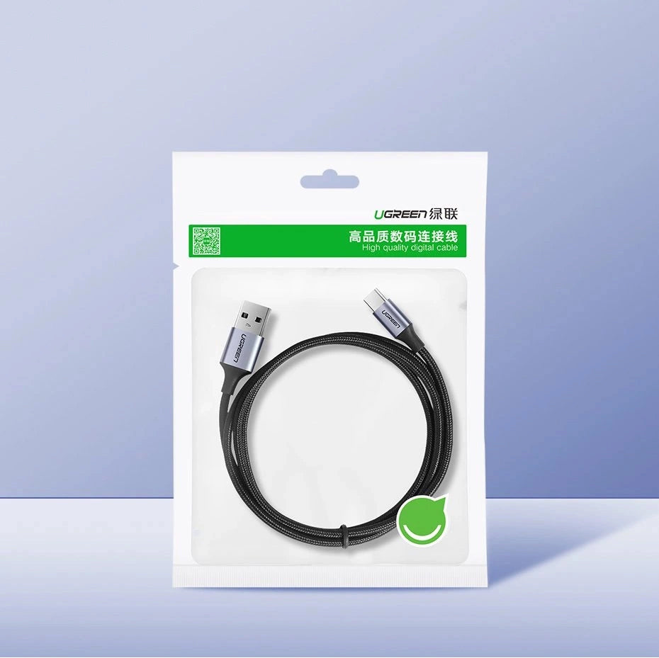 Dátový a nabíjací kábel USB-A - USB-C UGREEN US288, 18W, 1,5m, čierny