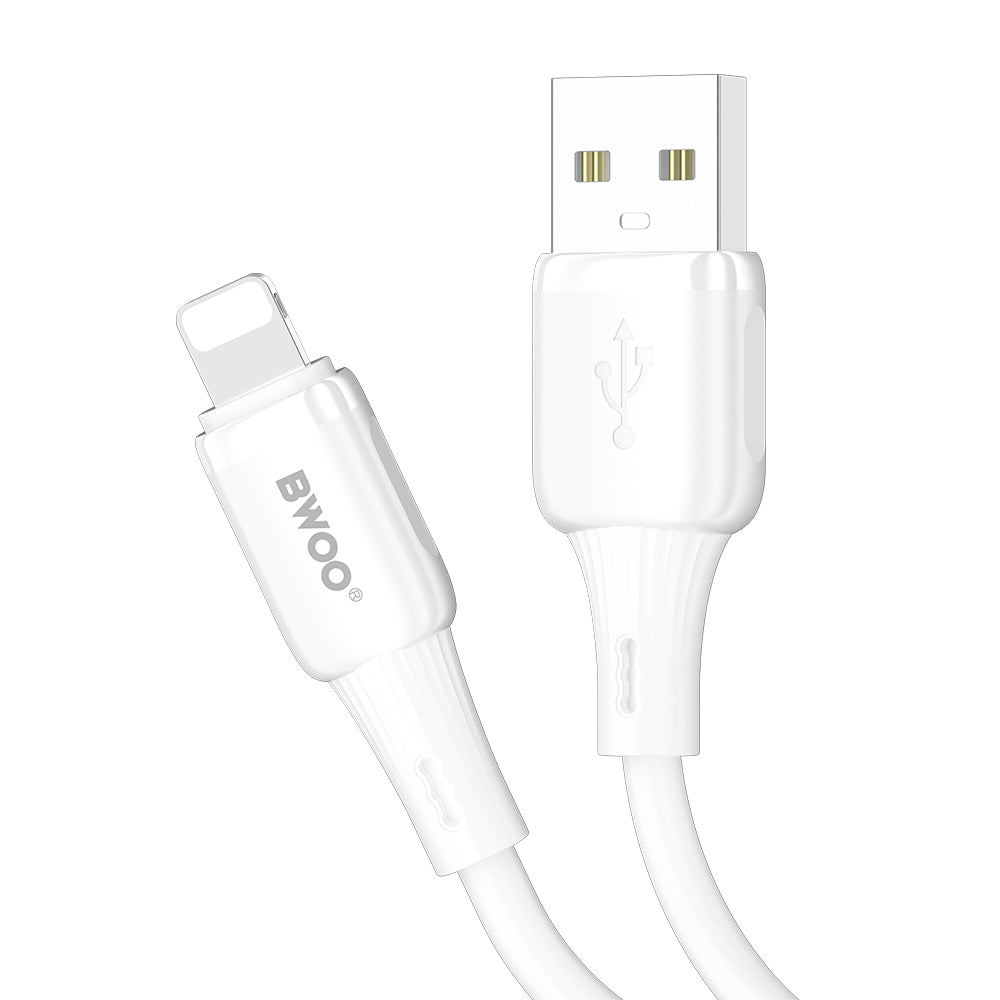 Dátový a nabíjací kábel USB-A - Lightning BWOO X329L, 15W, 1m, biely