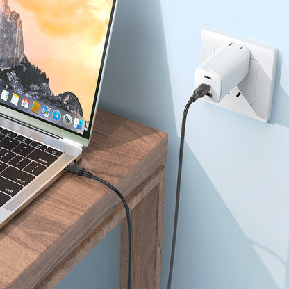 USB-C dátový a nabíjací kábel - USB-C Borofone BX113 Lenny, 60W, 1m, čierny