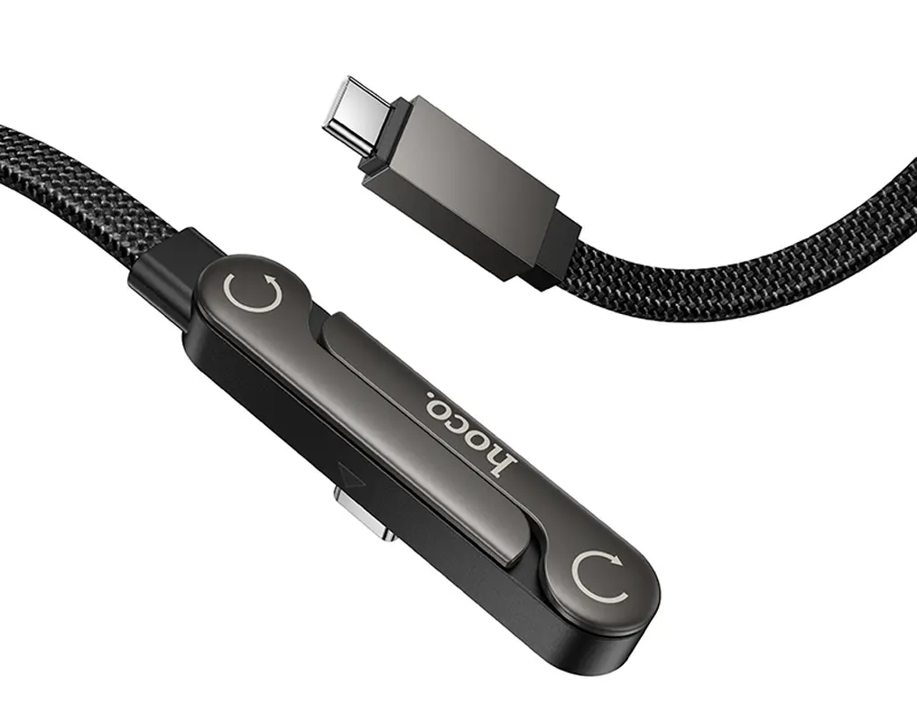 Dátový a nabíjací kábel USB-C - USB-C HOCO U150 Exquisite, 60W, 1,2m, čierny