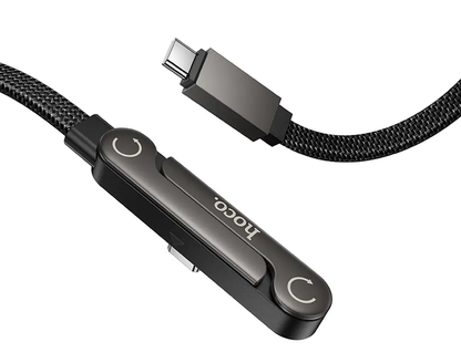 Dátový a nabíjací kábel USB-C - USB-C HOCO U150 Exquisite, 60W, 1,2m, čierny