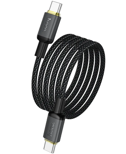 Dátový a nabíjací kábel USB-C - USB-C HOCO X128 Benefit, 60W, 1m, čierny