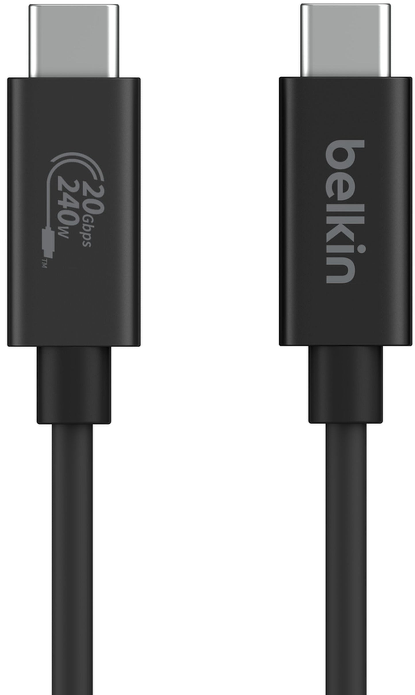 Dátový a nabíjací kábel USB-C - USB-C Belkin Connect, 240W, 2m, čierny INZ004bt2MBK
