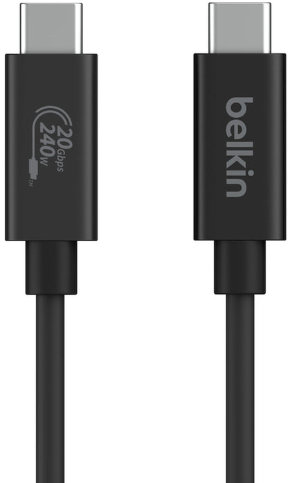 Dátový a nabíjací kábel USB-C - USB-C Belkin Connect, 240W, 2m, čierny INZ004bt2MBK