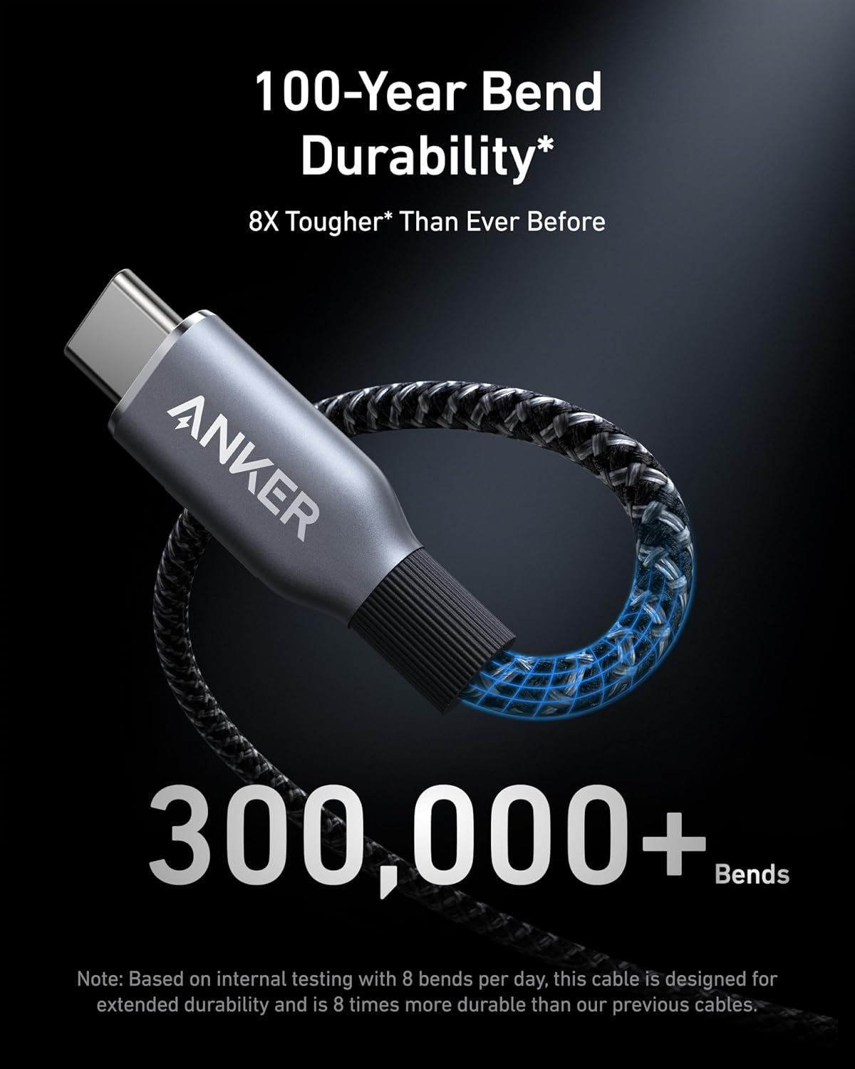 Dátový a nabíjací kábel USB-C – USB-C Anker Prime, 240 W, 0,9 m, čierny A88E2011
