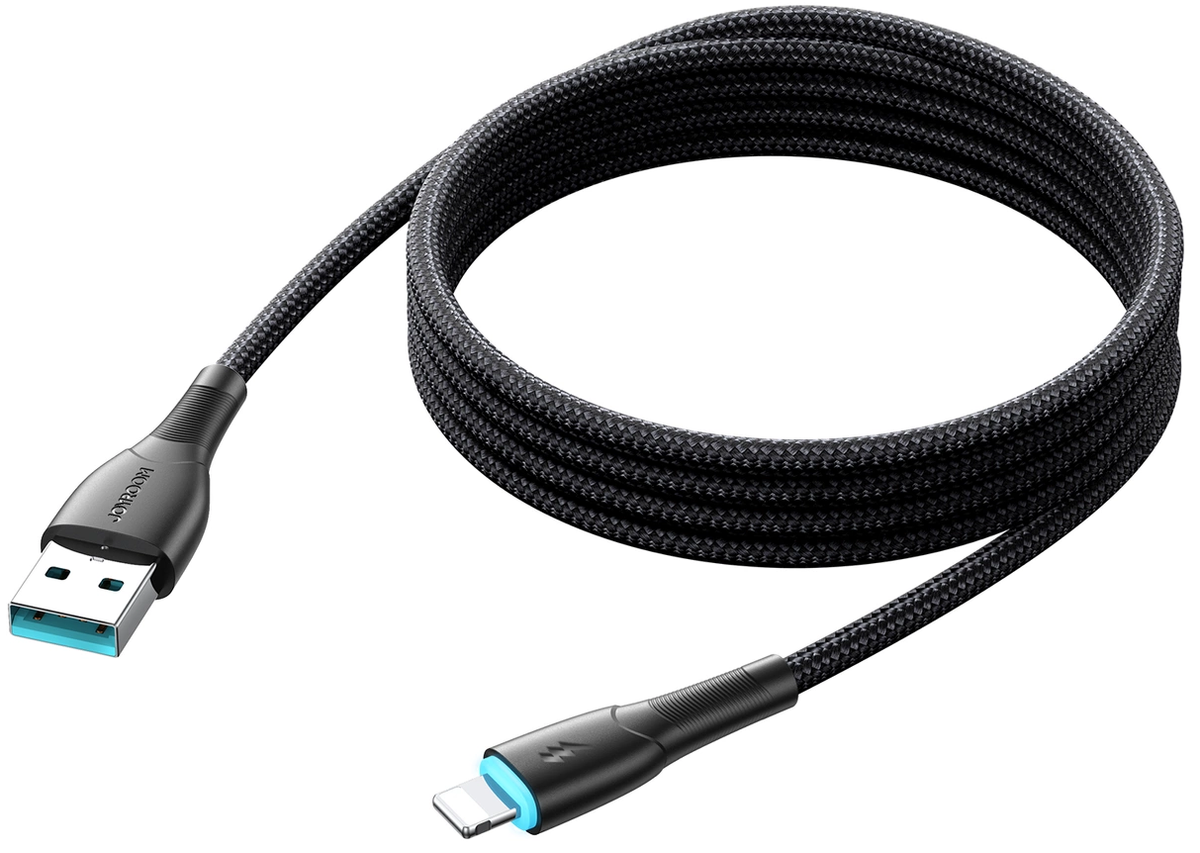 Dátový a nabíjací kábel USB-A – Lightning Joyroom SA32-AL3, 18 W, 1 m, čierny