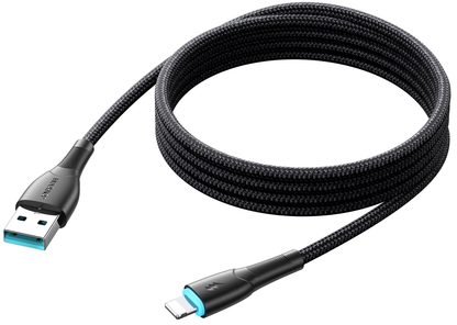 Dátový a nabíjací kábel USB-A – Lightning Joyroom SA32-AL3, 18 W, 1 m, čierny