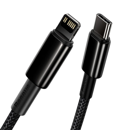 USB-C - Lightning Baseus Tungsten Gold, 20 W, 1 m, čierny CATLWJ-01