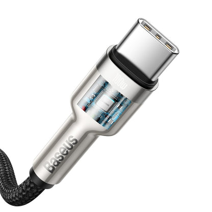 Dátový a nabíjací kábel USB-C - USB-C Baseus Cafule, 100W, 2m, Čierny CATJK-D01