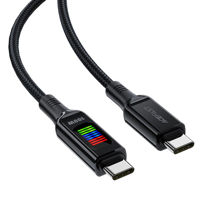 Dátový a nabíjací kábel USB-C - USB-C Acefast C7-03, 100W, 1.2m, čierny