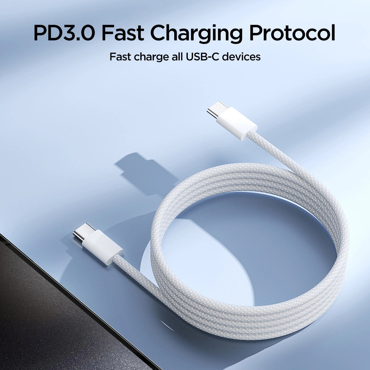Dátový a nabíjací kábel USB-C - USB-C Joyroom S-A45, 60 W, 1 m, biely 