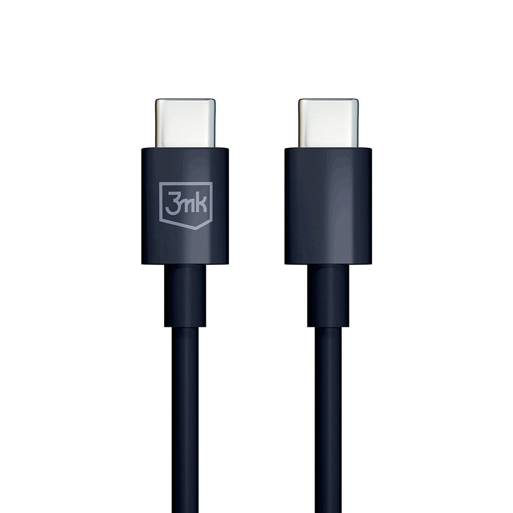 Dátový a nabíjací kábel USB-C - USB-C 3MK Hyper, 100W, 1.2m, čierny