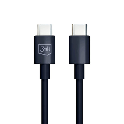 Dátový a nabíjací kábel USB-C - USB-C 3MK Hyper, 100W, 1.2m, čierny