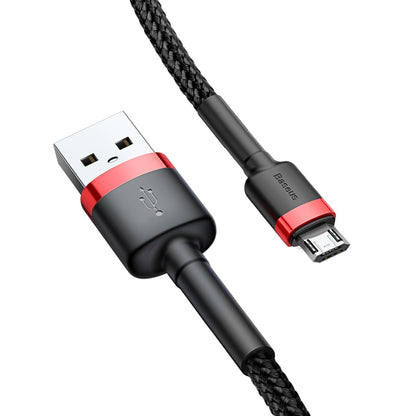 Dátový a nabíjací kábel USB-A - microUSB Baseus Cafule, 18W, 2m, červený