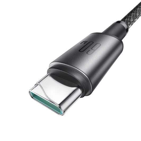 Dátový a nabíjací kábel USB-C - USB-C Joyroom S-A50, 60W, 1.2m, Sivý