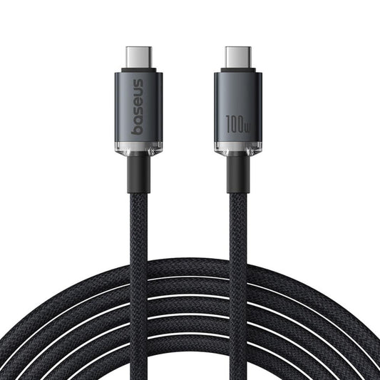Dátový a nabíjací kábel USB-C - USB-C Baseus Crystal Shine Series, 100W, 20Gbps, 1.5m, Čierny P10318204111-00