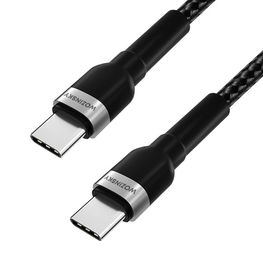 Dátový a nabíjací kábel USB-C - USB-C WZK WNBCC2, 65W, 2m, čierny