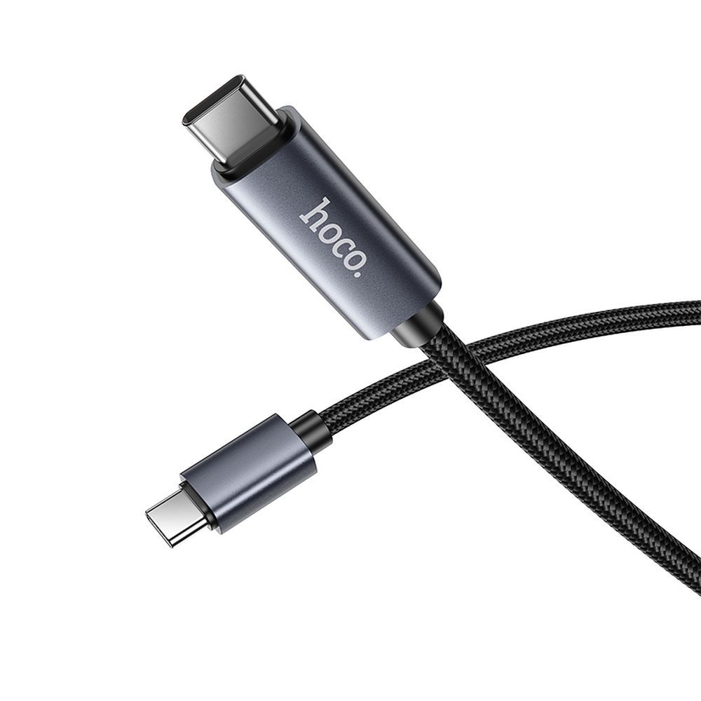 Dátový a nabíjací kábel USB-C - USB-C HOCO Display X112, 60W, 1m, čierny