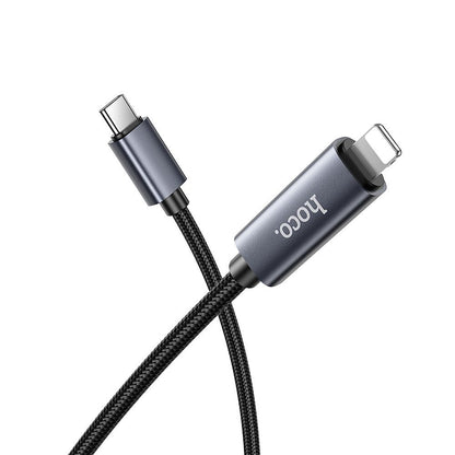 Dátový a nabíjací kábel USB-C - Lightning HOCO Display X112, 27W, 1m, čierny