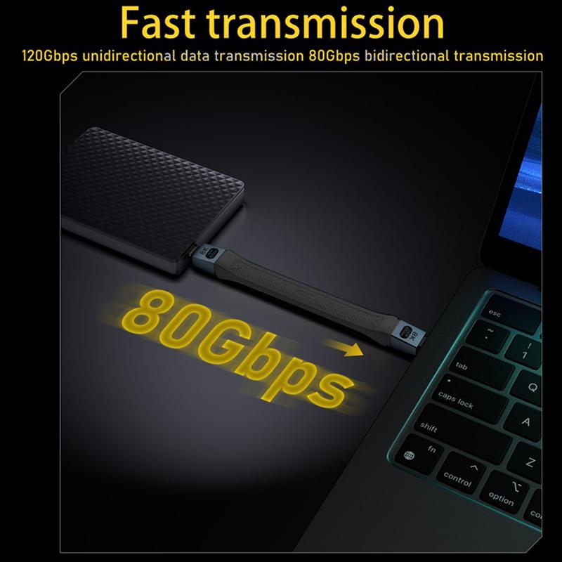 USB-C Data and Charging Cable - USB-C OEM 8K Video, 240W, 0.13m, Black