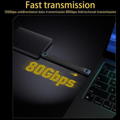 USB-C Data and Charging Cable - USB-C OEM 8K Video, 240W, 0.13m, Black