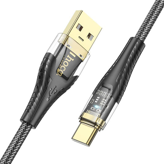 Dátový a nabíjací kábel USB-A - USB-C HOCO U121, 18W, 1.2m, Čierny