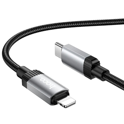 Dátový a nabíjací kábel USB-C - Lightning HOCO X117, 27W, 1m, čierny
