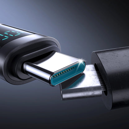 Dátový a nabíjací kábel USB-C - USB-C Joyroom S-A16 Pro Prism Display, 100W, 1.2m, čierny