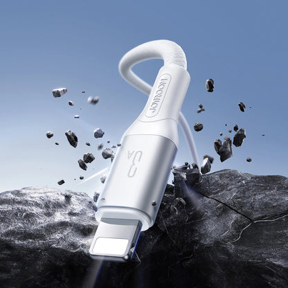Dátový a nabíjací kábel USB-A - Lightning Joyroom S-A28 Flash, 18W, 2m, Biela